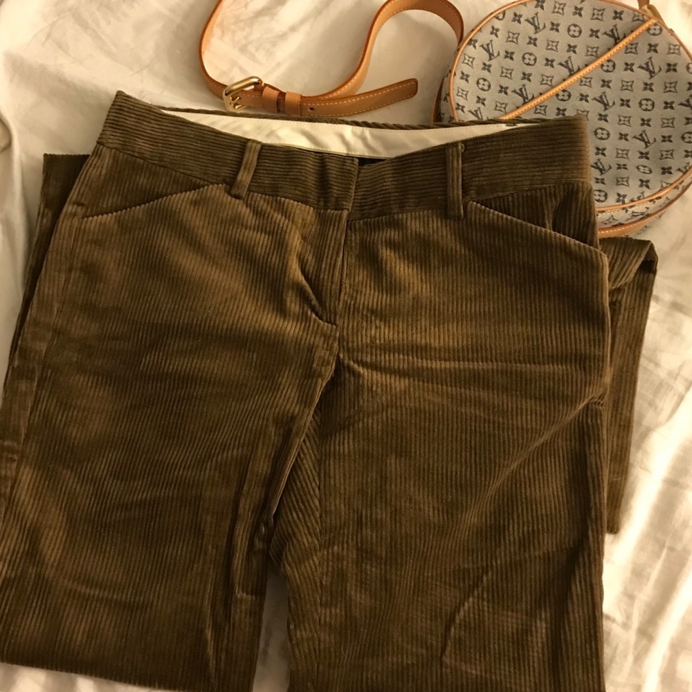 NEW! Theory Olive Green Corduroy pants